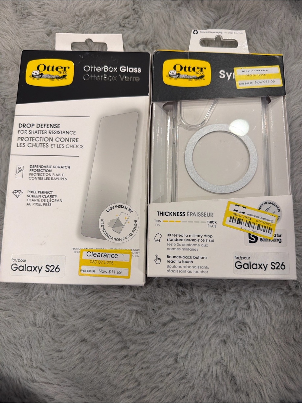 OtterBox Clear Case and Glass Screen Protector for Galaxy S26 - Clear